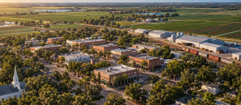 Aerial view of Plant City, FL
