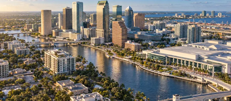 Aerial view of Tampa, FL